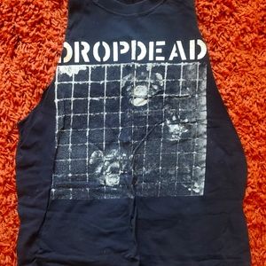 DROPDEAD tank top small punk hardcore vegan
